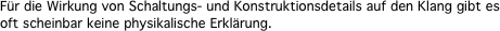 F�r die Wirkung von Schaltungs-